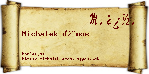Michalek Ámos névjegykártya
